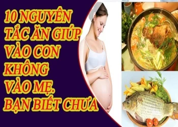 10 nguyên tắc ăn uống để “vào con không vào mẹ”