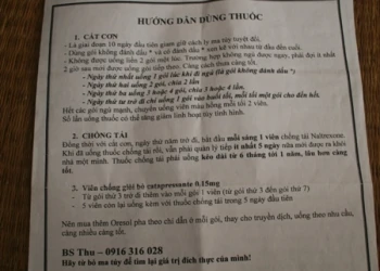 Nội dung của tờ hướng dẫn sử dụng thuốc