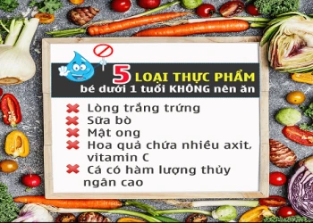 Mách bạn: 5 loại thực phẩm bé dưới 1 tuổi không nên ăn