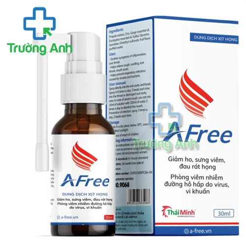 Dung dịch xịt họng Afree Thái Minh 30ml - Hỗ trợ giảm ho, đau rát họng