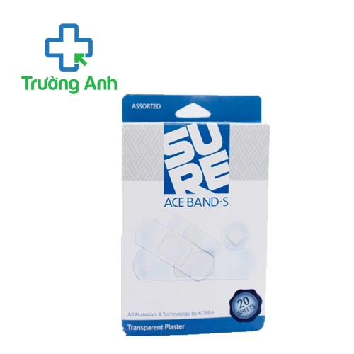 Băng keo cá nhân trong suốt Ace Band-S (Transparent) (4 size) (hộp 20 miếng)