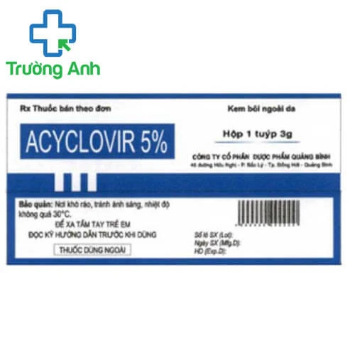 Acyclovir 5% Quapharco- Thuốc điều trị nhiễm virus Herpes simplex hiệu quả