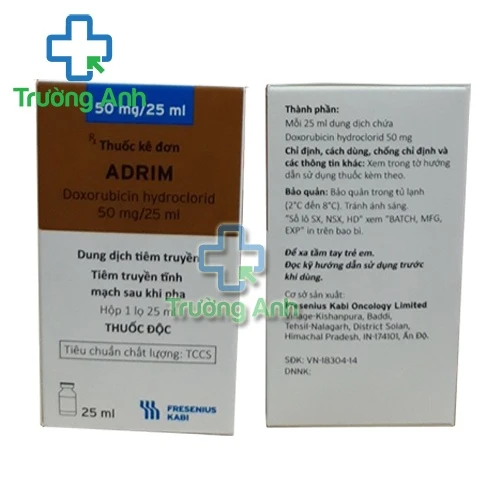 Adrim 50mg/25ml - Thuốc điều trị ung thư hiệu quả của Fresenius Kabi