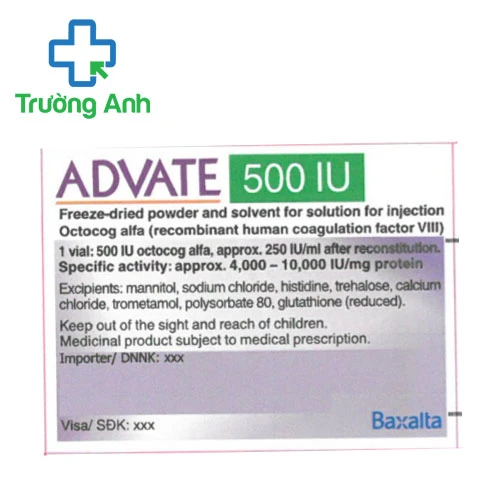 Advate 500IU - Thuốc điều trị và phòng ngừa xuất huyết hiệu quả