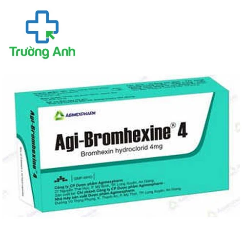 Agi-Bromhexine 4 (hộp 100 viên) - Thuốc điều trị rối loạn tiết dịch phế quản