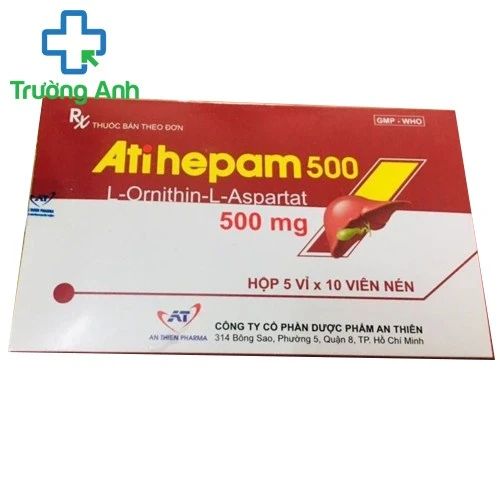 Atihepam 500 - thuốc điều trị các bệnh về gan L-ornithin-L-aspartat