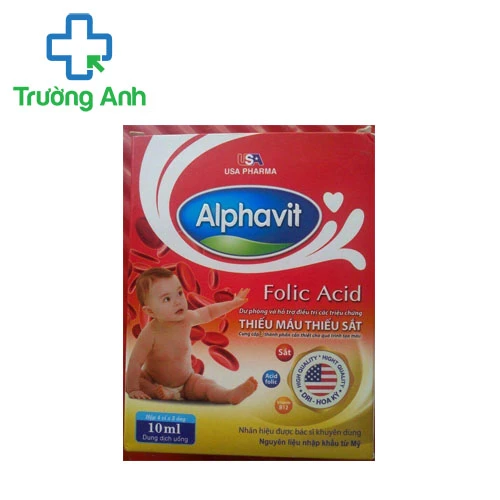 Alphavit Folic Acid MediUSA - Hỗ trợ điều trị thiếu máu do thiếu sắt