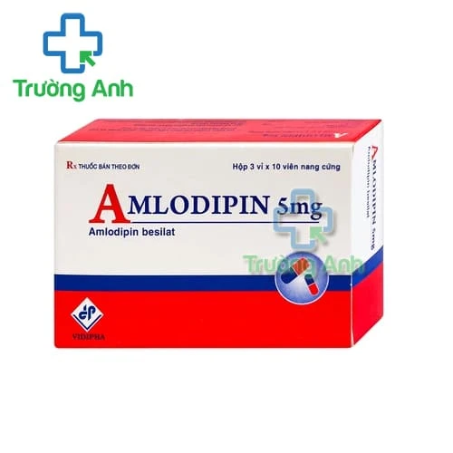 Amlodipin 5mg (Hộp 3 vỉ x 10 viên) Vidipha - Trị tăng huyết áp