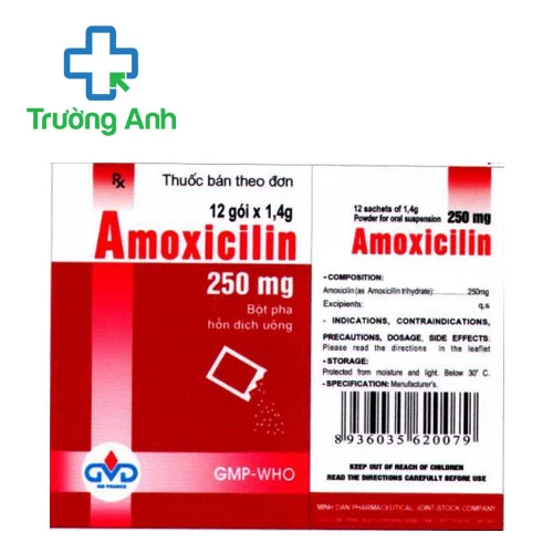 Amoxicilin 250mg MD Pharco (gói bột) - Thuốc điều trị nhiễm khuẩn hiệu quả