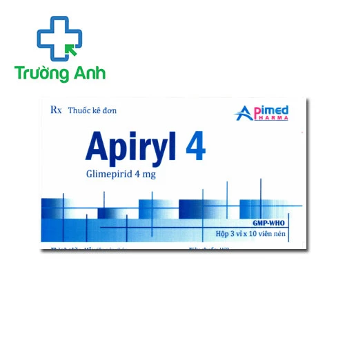 Apiryl 4 - Thuốc điều trị đái tháo đường type 2 của Apimed