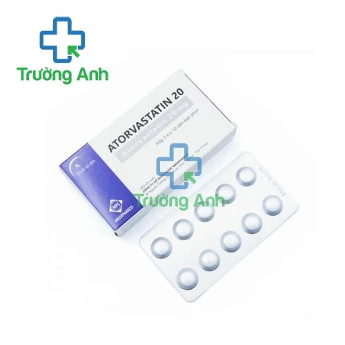 Atorvastatin 20 Medipharco - Thuốc dự phòng tai biến tim mạch