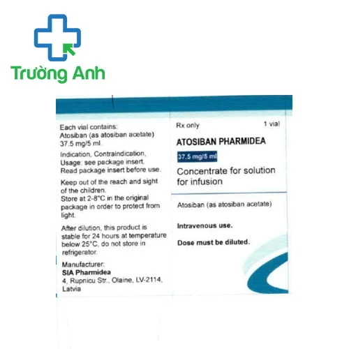 Atosiban Pharmidea 37,5mg/5ml - Thuốc làm chậm sinh non ở phụ nữ mang thai