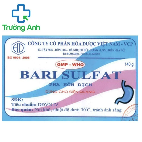 Bari sulfat - Thuốc cản quang để chụp X quang hiệu quả