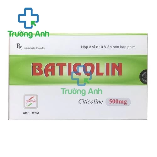 Baticolin 500mg Đông Nam Pharma - Thuốc điều trị chấn thương mạch máu não