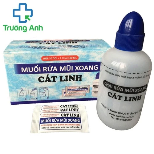 Bình + muối rửa mũi xoang Cát Linh