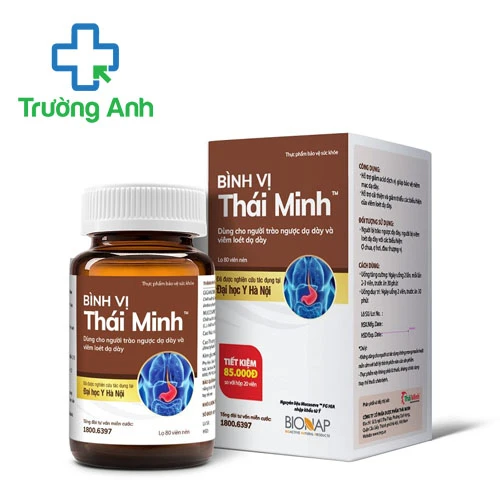 Bình vị Thái Minh (lọ 80 viên) - Hỗ trợ bảo vệ niêm mạc dạ dày hiệu quả