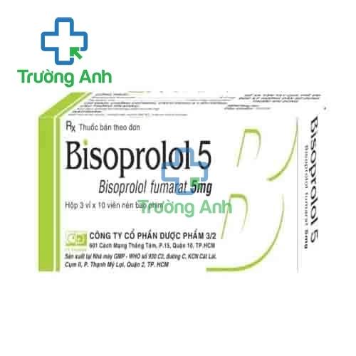 Bisoprolol 5 F.T.Pharma - Thuốc điều trị tăng huyết áp hiệu quả