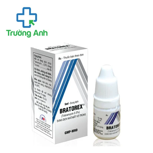 Bratorex 5ml Hà Nội - Dung dịch nhỏ mắt điều trị nhiễm khuẩn mắt hiệu quả (10 hộp)