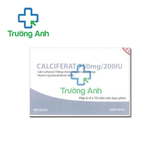 Calciferat 750mg/200IU - Giúp bổ sung Canxi hiệu quả của MEDISUN