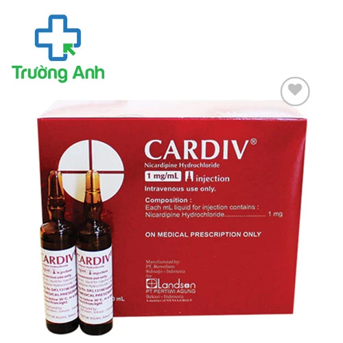 Cardiv (tiêm) - Thuốc điều trị đau thắt ngực hiệu quả của Indonesia