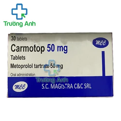 Carmotop 50mg - Thuốc điều trị tăng huyết áp, đau thắt ngực hiệu quả