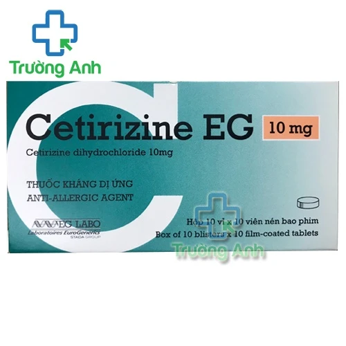 CETIRIZINE EG 10mg Tab -Thuốc điều trị viêm mũi dị ứng của Pymepharco