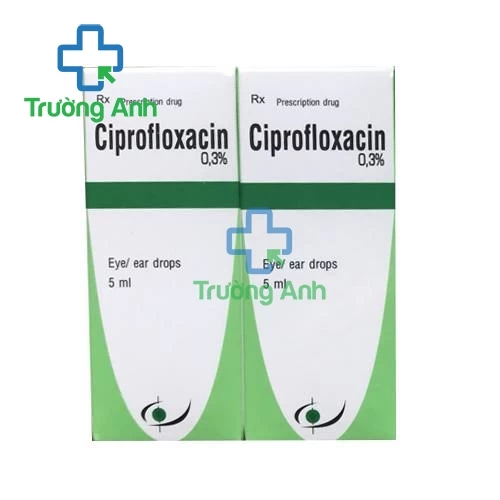 Ciprofloxacin 0,3% 5ml Bidiphar - Thuốc điều trị nhiễm khuẩn mắt, mũi hiệu quả (10 hộp)