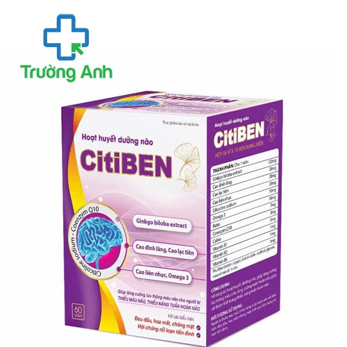 Citiben Hộp 60 Viên - Hỗ trợ tăng cường tuần hoàn máu não