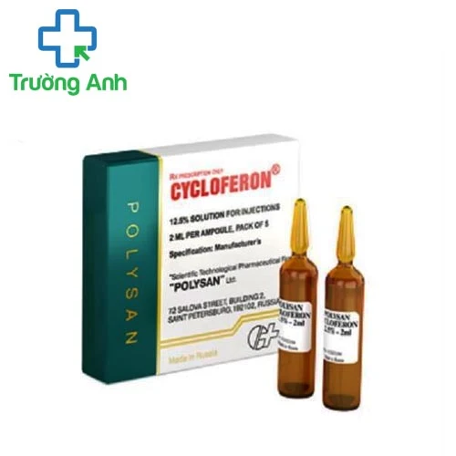 Cycloferon 12.5% 2ml - Thuốc điều trị nhiễm virus hiệu quả của Polysan