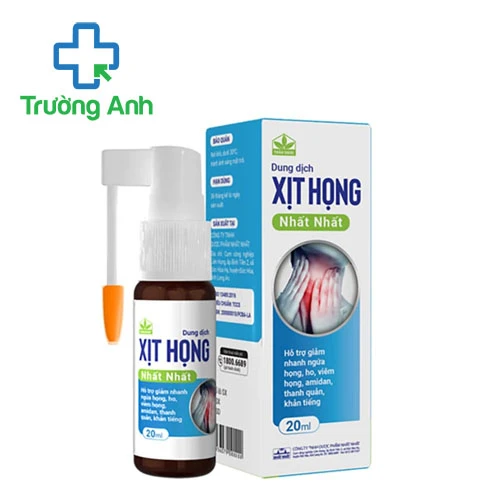 Dung dịch xịt họng Nhất Nhất 20ml hỗ trợ giảm ho, khản tiếng