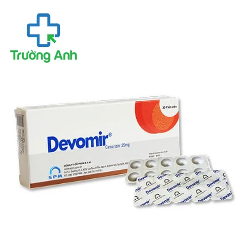 Devomir 25mg SPM - Thuốc điều trị rối loạn tiền đình, chống say tàu xe