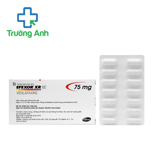 Efexor XR 75mg Pfizer - Thuốc điều trị rối loạn lo âu hiệu quả