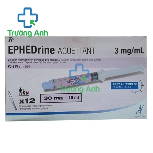 Ephedrine Aguettant 30mg/10ml - Thuốc điều trị hạ huyết áp trong gây mê hiệu quả