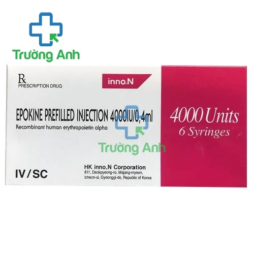 Epokine Prefilled injection 4000IU/0,4ml - Bơm tiêm tạo hồng cầu của Hàn Quốc