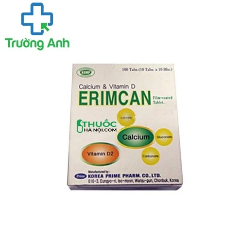 Erimcan - Thuốc bổ sung canxi hiệu quả của Hàn Quốc