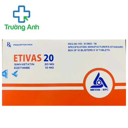 Etivas 20 - Thuốc làm giảm Cholesterol hiệu quả