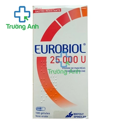 Eurobiol 25000U - Thuốc điều trị chứng thiếu hụt enzyme tuyến tụy