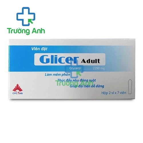 Glicer Adult - Viên đặt giúp làm mềm phân hiệu quả của CPC1