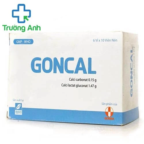 GONCAL - Giúp phòng và hỗ trợ thiếu canxi hiệu quả của Davipharm