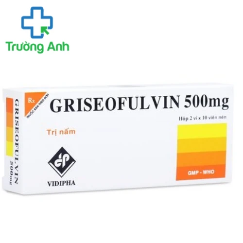 Griseofulvin 500mg Vidipha - Thuốc điều trị các bệnh nấm ngoài da hiệu quả (10 hộp)