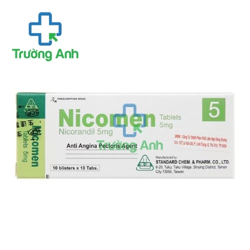 Nicomen Tablets 5mg - Thuốc điều trị đau thắt ngực hiệu quả của Đài Loan