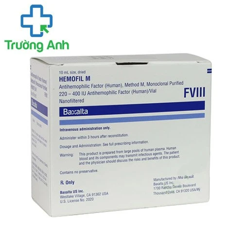 Hemofil M 220-400 IU H/1 - thuốc tăng thể tích máu của Mỹ