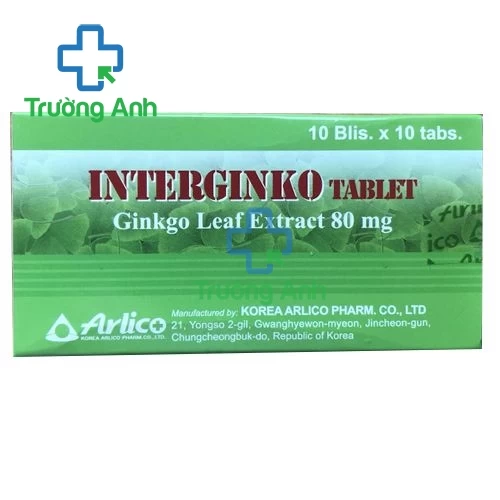 Interginko Tab 80mg - Thuốc điều trị rối loạn tuần hoàn ngoại biện của Hàn Quốc