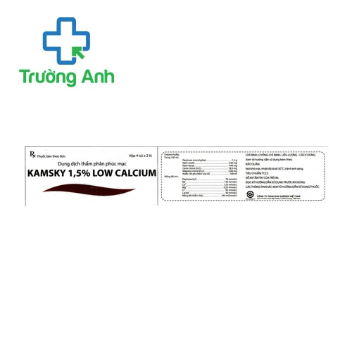 Kamsky 1,5%-low calcium - Dung dịch thẩm phân phúc mạc hiệu quả