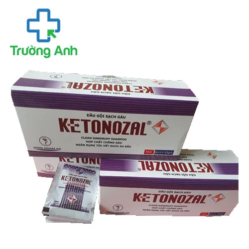 Dầu gội trị gàu Ketonozal (gói) - Đặc trị gàu chống rụng tóc hiệu quả