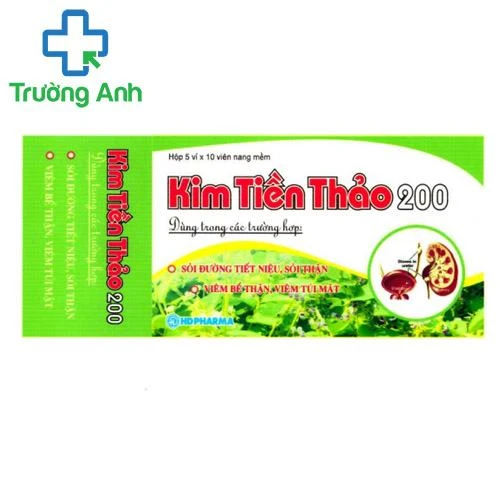 Kim tiền thảo 200 HD Pharma - Giúp điều trị sỏi đường tiết niệu hiệu quả