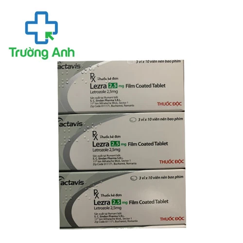 Lezra 2,5mg - Thuốc ngăn ngừa ung thư vú hiệu quả của Rumani