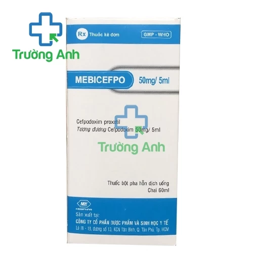 Mebicefpo 50mg/5ml Mebiphar - Thuốc điều trị nhiễm khuẩn hiệu quả