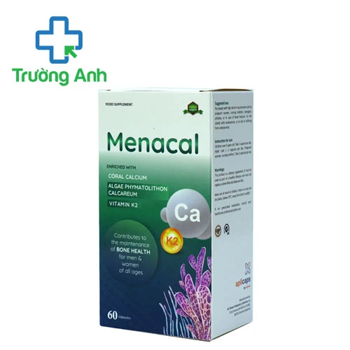 Menacal Clover - Hỗ trợ bổ sung canxi, vitamin D3, K2 cho cơ thể