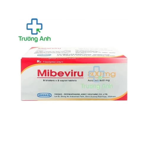 Mibeviru 800mg Hasan - Thuốc điều trị nhiễm Herpes simplex